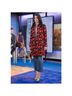Ann Taylor Floral Red Black Coat Size S - photo 5