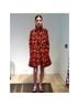Ann Taylor Floral Red Black Coat Size S - photo 3