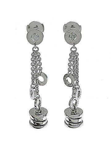 Bvlgari Bvlgari B.zero1 Element Diamond Earrings for Women, OR853900, 750 White Gold (view 1)