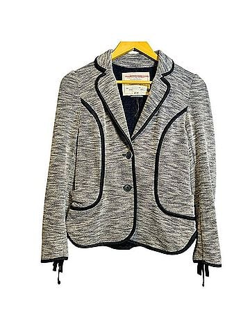 Cartonnier Anthropologie Navy Button Front Knit Blazer (view 1)