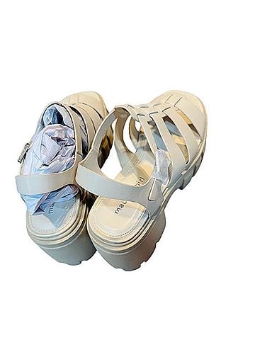 Madden Girl Galaxy Off White Platform Sandals (view 2)