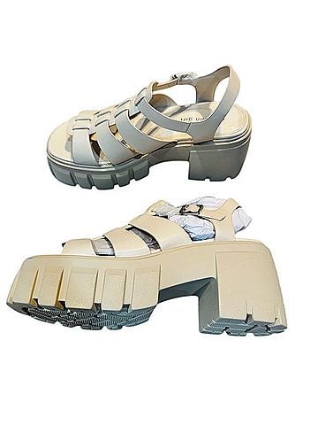Madden Girl Galaxy Off White Platform Sandals (view 1)