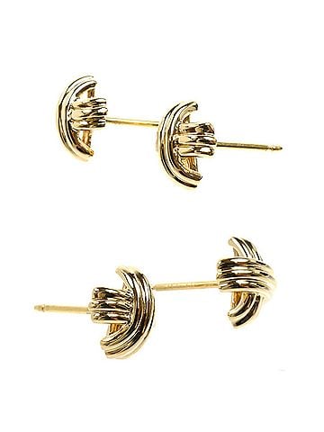 Tiffany & Co. TIFFANY&Co. Tiffany 18K Yellow Gold Signature Earrings 3.4g Women's (view 2)