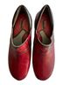 Spring Step 100% Leather Floral Red Brown Mule/Clog Size EU 40 - photo 3