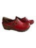 Spring Step 100% Leather Floral Red Brown Mule/Clog Size EU 40 - photo 4