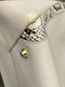 M. Gemi 100% Calf Leather Snake Print Gray Tan Leather Tote One size - photo 6