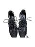 Schutz 100% Suede Black Heels Size 7 1/2 - photo 3