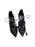 Schutz 100% Suede Black Heels Size 7 1/2 - photo 2