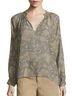 Vince. 100% Silk Floral Multi Color Long Sleeve Blouse Size S - photo 7