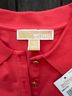 Michael Kors Red Short Sleeve Button-Down Shirt Size M - photo 3