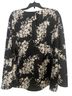 Anne Klein Floral Black White Long Sleeve Blouse Size M - photo 2