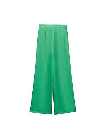 Zara Full Length Satin Effect Pants Casual Pants (view 2)