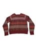 Peruvian Connection 100% Alpaca Fair Isle Red Gray Orange Cardigan Size L - photo 2