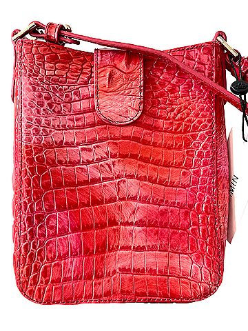 Brahmin Marley Punchy Coral Melbourne  Leather Crossbody Bag (view 2)