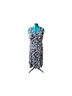 DM Collection 100% Polyester Print Black Ivory Casual Dress Size 16 - photo 1