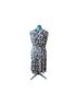 DM Collection 100% Polyester Print Black Ivory Casual Dress Size 16 - photo 2