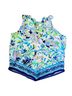 Lilly Pulitzer Print Blue White Sleeveless Blouse Size XXS - photo 2
