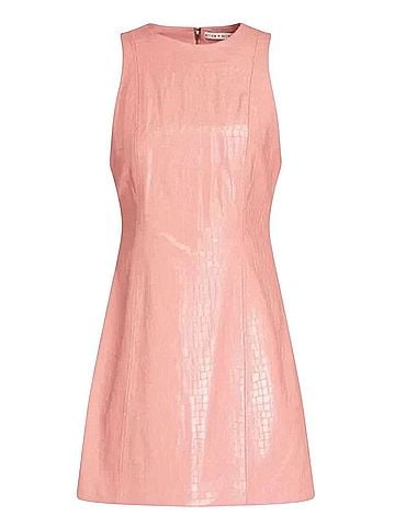 Alice + Olivia Daven Croc Embossed Faux Leather Sheath Dress Cocktail Dress (view 1)
