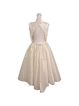 midi swing dress Collectif Women's Classic 50s Style Yellow Swing Dress, UK 16