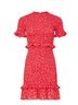 Likely 100% Polyester Floral Red Cocktail Dress Size 8 - photo 1