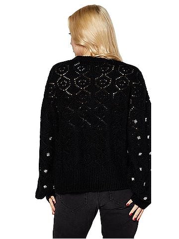 The Kooples Round Neck Embellished Sweater Pullover Sweater (view 2)