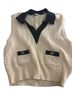 Sandro Ivory Black Sweater Vest Size 3X - photo 1