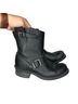 FRYE 100% Leather Black Boots Size 6 - photo 1
