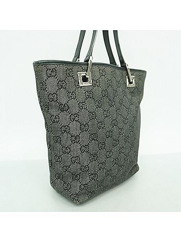 Gucci Gucci Tote Bag 31244 Denim Gray Black Women's (view 2)