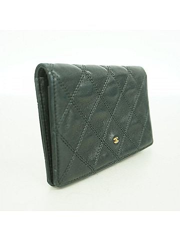 Chanel Chanel Bicolore Leather Wallet/Coin Case, Black, for Women (view 2)