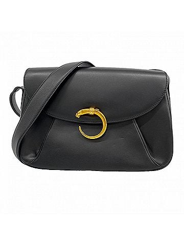 Cartier Cartier Panthère Shoulder Bag, Leather, Black, Women's (view 1)