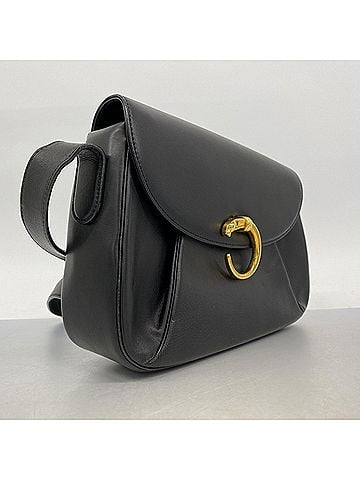 Cartier Cartier Panthère Shoulder Bag, Leather, Black, Women's (view 2)