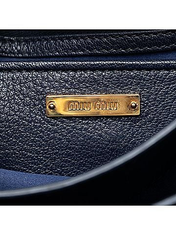 Miu Miu Bicolor Goatskin Madras Satchel (view 2)