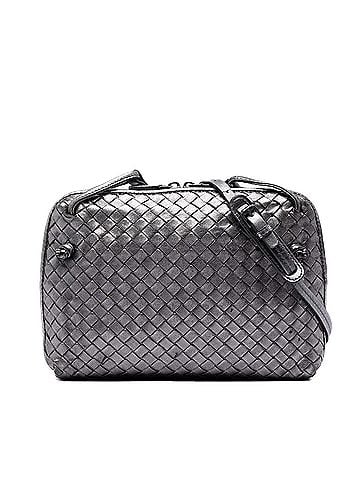 Bottega Veneta Metallic Nappa Intrecciato Nodini Crossbody (view 1)
