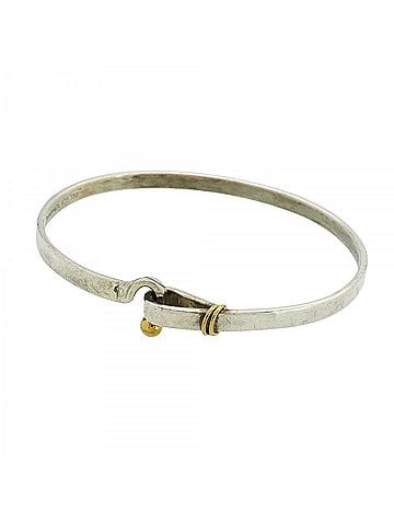 Tiffany & Co. Tiffany & Co. Hook Eye Bangle, 18K Yellow Gold (KYG), Sterling Silver 925, for Men and Women (view 1)