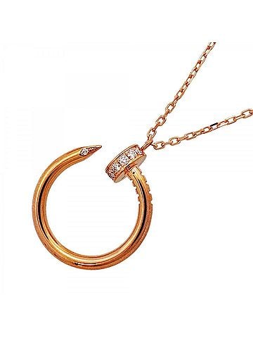 Cartier Cartier Juste un Clou Necklace, 18K Pink Gold, Diamond, Women's (view 1)