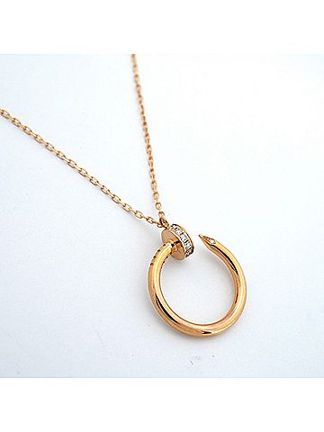 Cartier Cartier Juste un Clou Necklace, 18K Pink Gold, Diamond, Women's (view 2)