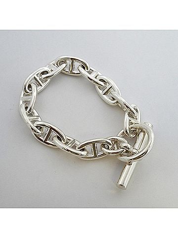 Hermès Hermes Chaine d'Ancre GM Bracelet, 12 links, Sterling Silver 925, Men's/Women's (view 2)