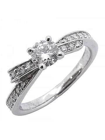 Chanel Chanel Ruban de Ring, Pt950 Platinum, Diamond, Size #45, Women's (view 1)