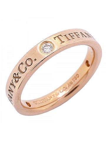 Tiffany & Co. Tiffany & Co. Flat Band Ring, 18K Pink Gold, Diamond, Women's (view 1)