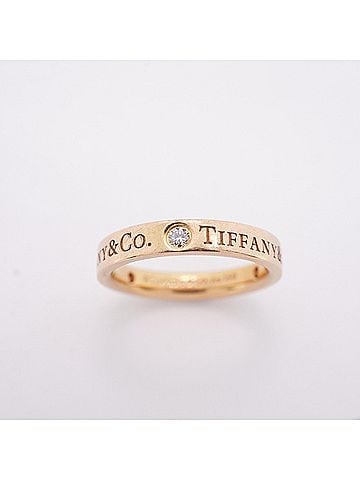 Tiffany & Co. Tiffany & Co. Flat Band Ring, 18K Pink Gold, Diamond, Women's (view 2)