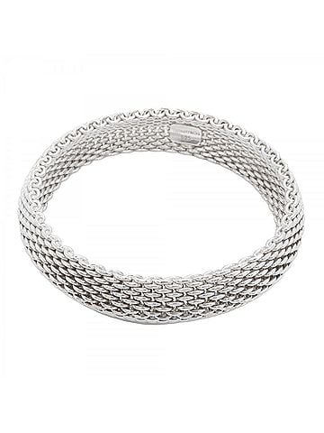 Tiffany & Co. Tiffany & Co. Somerset Mesh Bangle, Sterling Silver 925, Men's Women's (view 1)