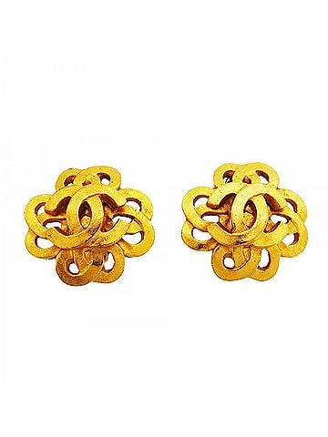 Chanel Chanel earrings, Coco Mark, GP plated, gold, women's. (view 1)