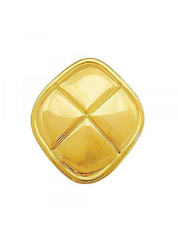 Chanel Chanel Matelassé Brooch, Diamond Shape, GP Plated Gold, Women's (view 1)