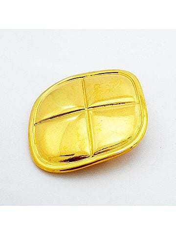 Chanel Chanel Matelassé Brooch, Diamond Shape, GP Plated Gold, Women's (view 2)