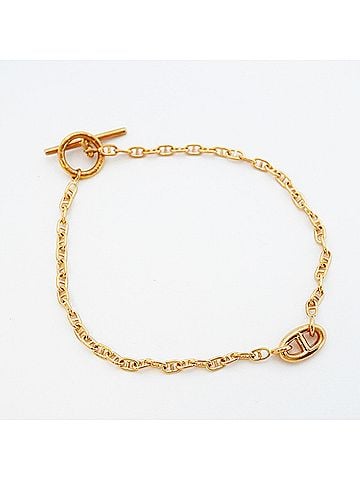 Hermès Hermes Chaine d'Ancre New Farandole TPM Bracelet, 18KPG Pink Gold, Women's (view 2)