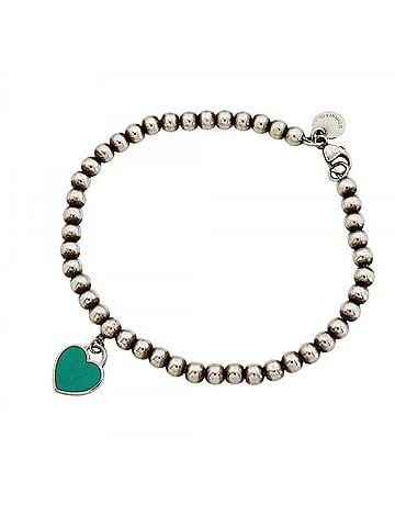 Tiffany & Co. Tiffany & Co. Return to Heart Bracelet, Sterling Silver 925, Blue, Women's (view 1)