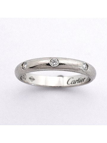 Cartier Cartier Classic 3PD Platinum Ring, Pt950, Diamond, Ladies' Ring (view 2)