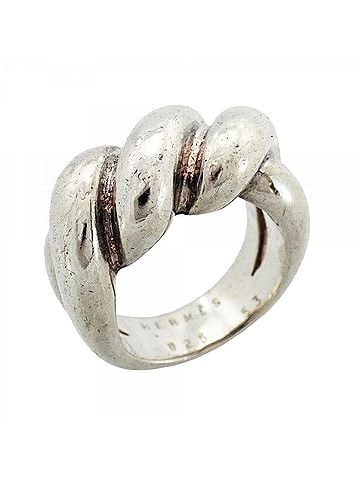 Hermès Hermes Torsade Ring, Sterling Silver 925, Men's/Women's, P2758372 (view 1)