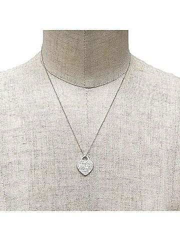 Tiffany & Co. TIFFANY & Co. Tiffany Notes Heart Tag Necklace, Sterling Silver, Necklace (view 2)