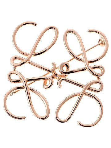 Loewe Loewe Anagram Brooch, 111.27.027, Metal, Rose Gold (view 1)